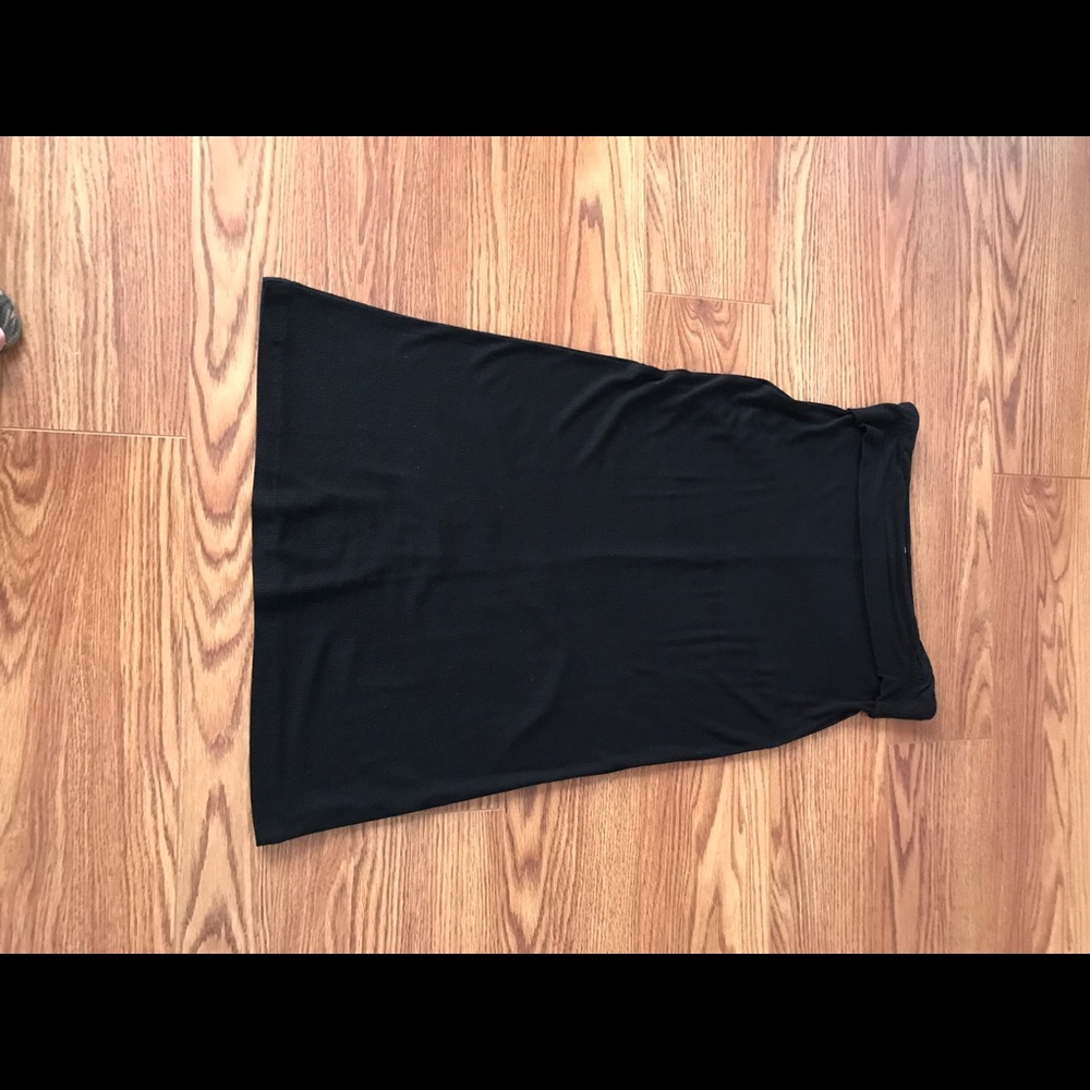 Ankle length black skirt